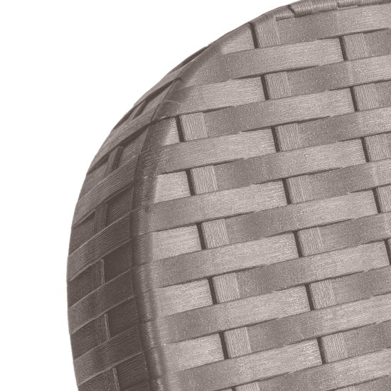 Шезлонг без подушки Rattan 187x44 см пластик серый