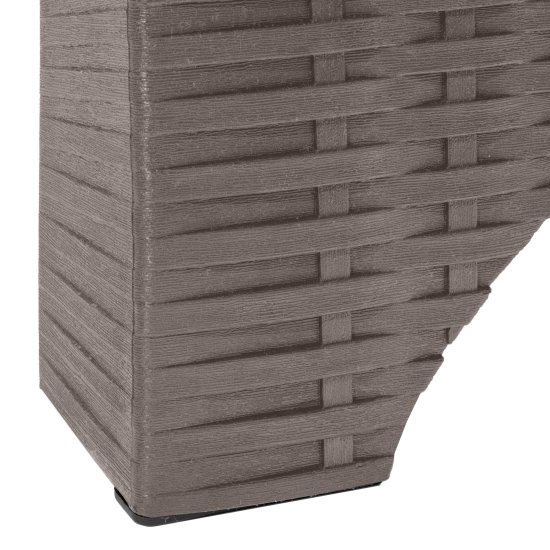 Шезлонг без подушки Rattan 187x44 см пластик серый