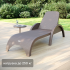 Шезлонг без подушки Rattan 187x44 см пластик серый