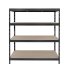 Стеллаж металлический черный AR Shelving 1800x1600x600 мм 4 полки