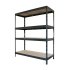 Стеллаж металлический черный AR Shelving 1800x1600x600 мм 4 полки