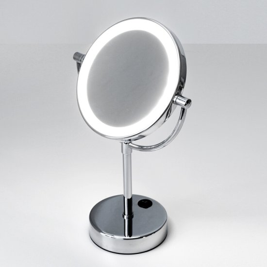 Зеркало с подсветкой круглое 22 см с увеличением 3x WasserKraft (K-1005)