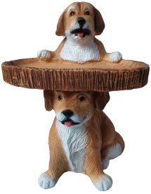 Садовая фигура Собачки-поилка 25x19x17 см