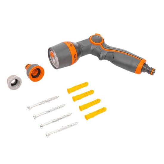 Катушка с поливочным шлангом 40 м Daewoo автоматическая пластиковая с набором коннекторов (DWR 3040)