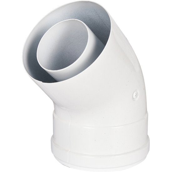 Отвод коаксиальный Rommer d60/100 мм 45° комплект