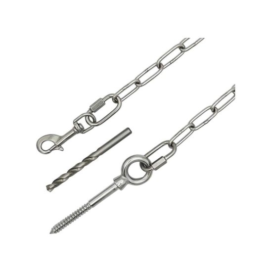 Привязочная нержавеющая цепь для крупных пород собак KREPFIELD KF405-6