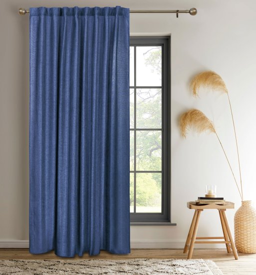 Штора на ленте со скрытыми петлями KREAFORTA Looks 200x260 см темно-синий