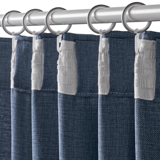 Штора на ленте со скрытыми петлями KREAFORTA Looks 200x260 см темно-синий