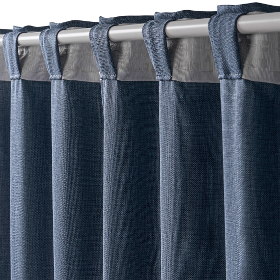 Штора на ленте со скрытыми петлями KREAFORTA Looks 200x260 см темно-синий