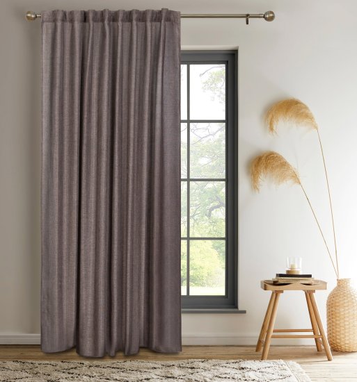 Штора на ленте со скрытыми петлями KREAFORTA Looks 200x260 см коричнево-серый