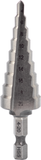 Сверло ступенчатое по металлу Rage 554300 4-20x75 мм