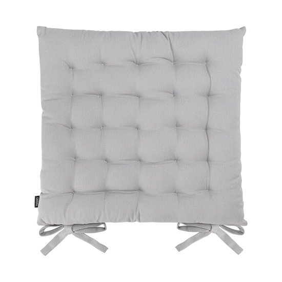 Подушка на стул Tkano коллекция Essential из хлопка серого цвета, 40x40 см