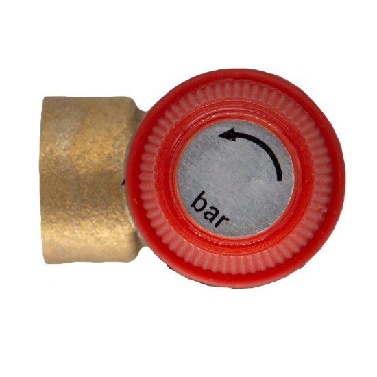 Клапан предохранительный СТМ Термо 1/2 ВР(г) х 1/2 ВР(г) 3 бар для систем отопления 120 °С KVs 0,5 (CRVP3F12)