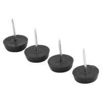Подпятник на гвозде Tech-Krep круглый 20x14 мм пластик цвет черный 4 шт.