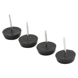 Подпятник на гвозде Tech-Krep круглый 20x14 мм пластик цвет черный 4 шт.