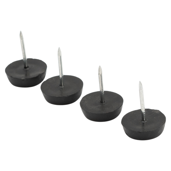 Подпятник на гвозде Tech-Krep круглый 20x14 мм пластик цвет черный 4 шт.