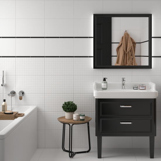 Плитка настенная Kreaforta Вега 25x40 см 1.1 м² матовая цвет белый