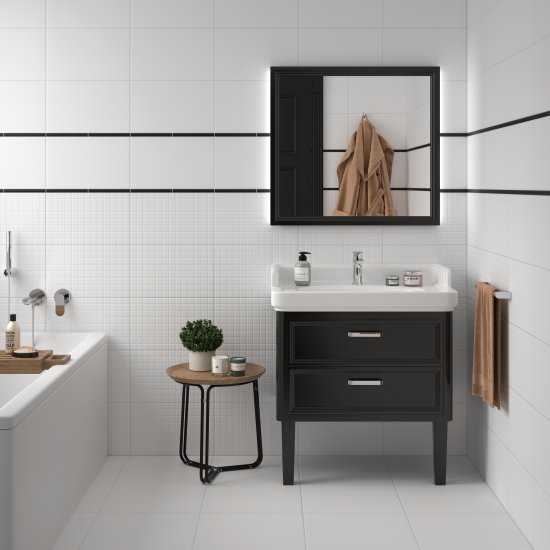 Плитка настенная KREAFORTA Вега 25x40 см 1.1 м² матовая цвет белый