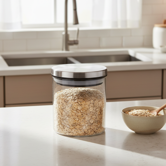 Банка для сыпучих продуктов Mallony Oceano 0.3 л стекло цвет прозрачный