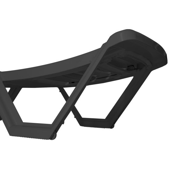 Шезлонг без подушки Элластик 187x32 см пластик серый