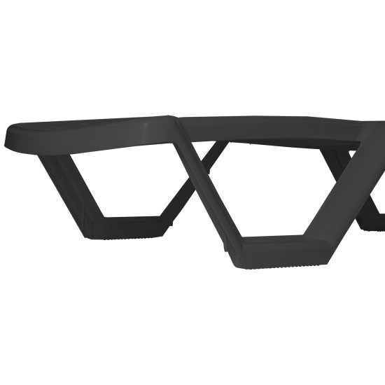 Шезлонг без подушки Элластик 187x32 см пластик серый