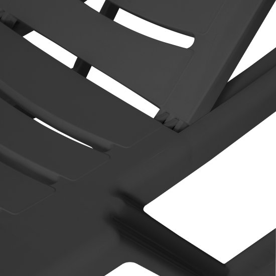 Шезлонг без подушки Элластик 187x32 см пластик серый