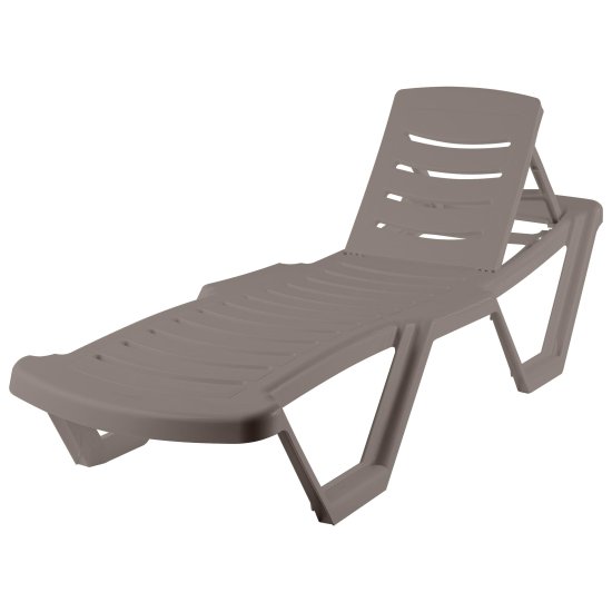 Шезлонг без подушки Элластик 187x32 см пластик коричневый