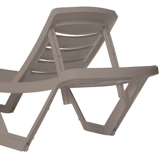 Шезлонг без подушки Элластик 187x32 см пластик коричневый