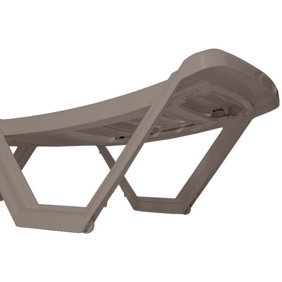 Шезлонг без подушки Элластик 187x32 см пластик коричневый