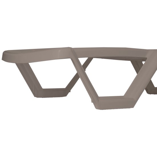 Шезлонг без подушки Элластик 187x32 см пластик коричневый