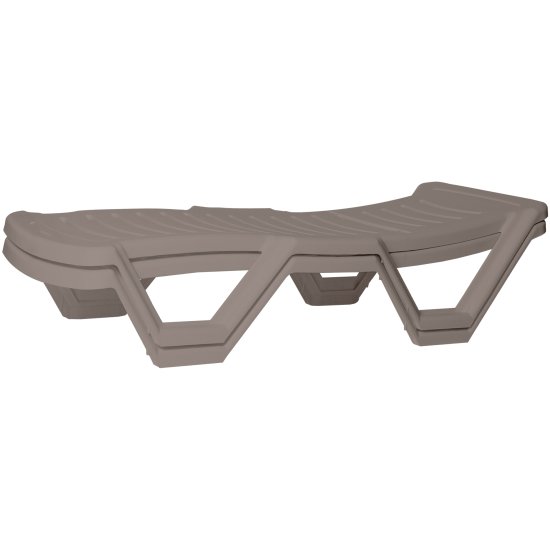 Шезлонг без подушки Элластик 187x32 см пластик коричневый