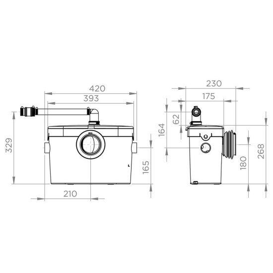 Насосная канализационная установка SFA Saniaccess 2 80 л/мин (SANIACCESS MINI 2)