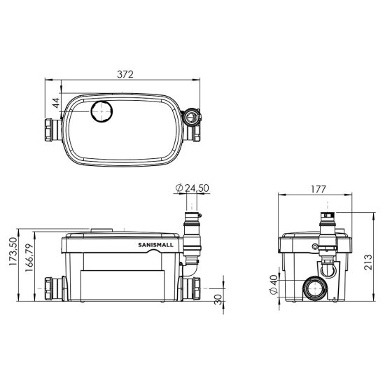 Насосная канализационная установка SFA Sanismall 60 л/мин (SANISMALL)