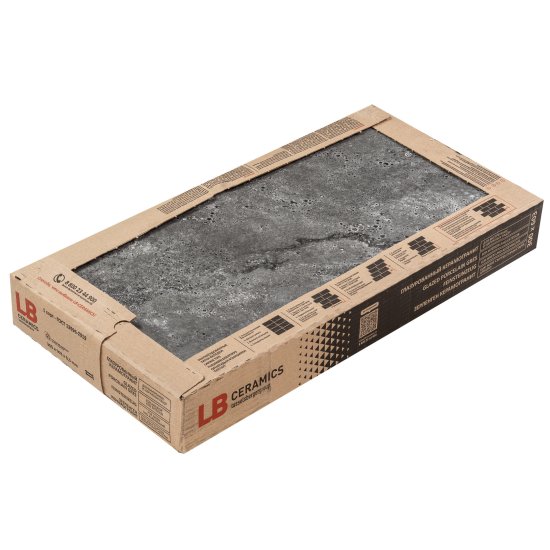 Керамогранит LB Ceramics Киплинг темно-серый 603х300х8,5 мм (8 шт.=1,44 кв.м)