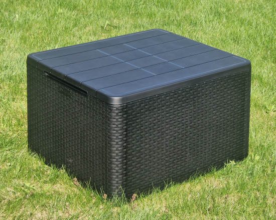 Набор садовой мебели BEGINIA Basegi пластик темно-серый стол 1 шт диван 1 шт кресло 2 шт подушки 4 шт