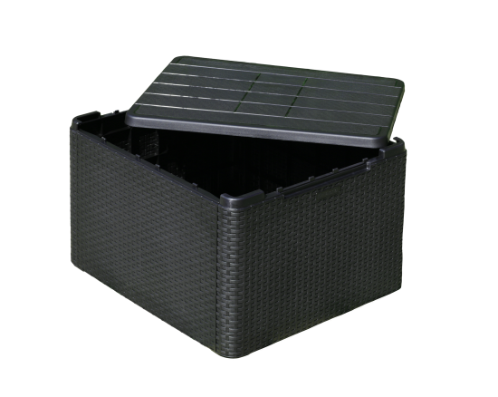 Набор садовой мебели для отдыха с подушками BEGINIA Basegi Пластик Стол, диван, кресло 2 шт Серый / серебристый