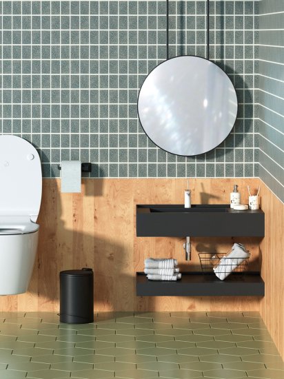 Бак для мусора блэк 5 литров черный металл