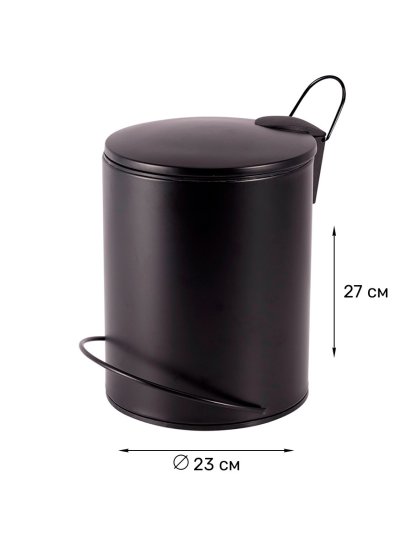 Бак для мусора блэк 5 литров черный металл