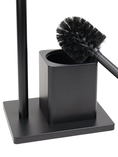 Стойка-ерш для унитаза арчи пластик/бамбук черный
