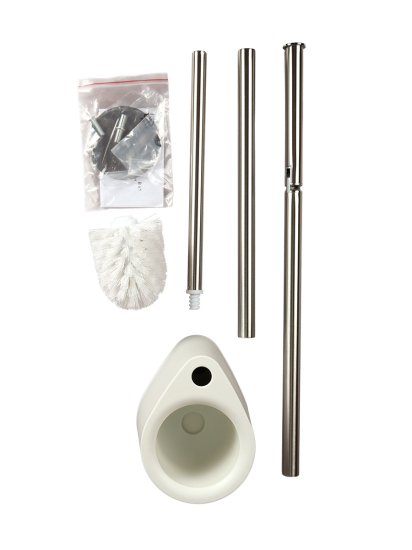 Стойка-ерш для унитаза айви пластик/металл белый