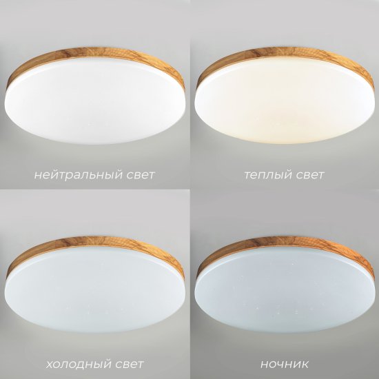 Светильник настенно-потолочный светодиодный Зора 90 Вт с пультом управления 34 м² регулируемый свет цвет белый