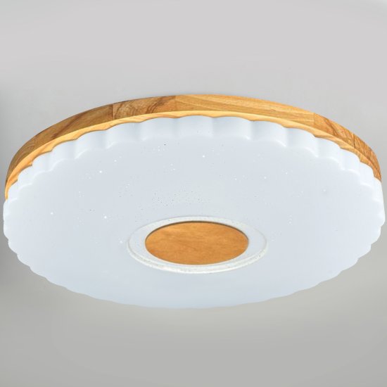 Светильник настенно-потолочный светодиодный Виола 90 Вт с пультом управления 34 м² регулируемый свет цвет белый