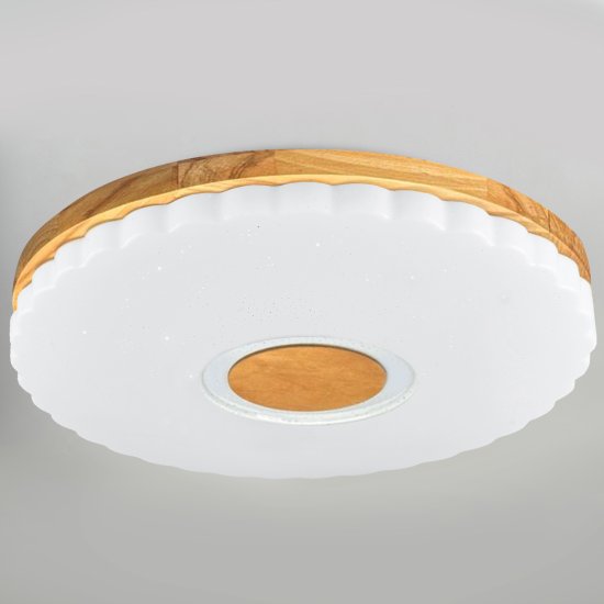 Светильник настенно-потолочный светодиодный Виола 90 Вт с пультом управления 34 м² регулируемый свет цвет белый