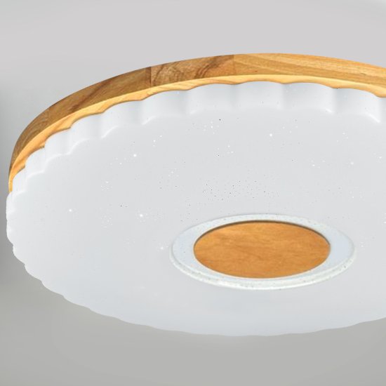 Светильник настенно-потолочный светодиодный Виола 90 Вт с пультом управления 34 м² регулируемый свет цвет белый