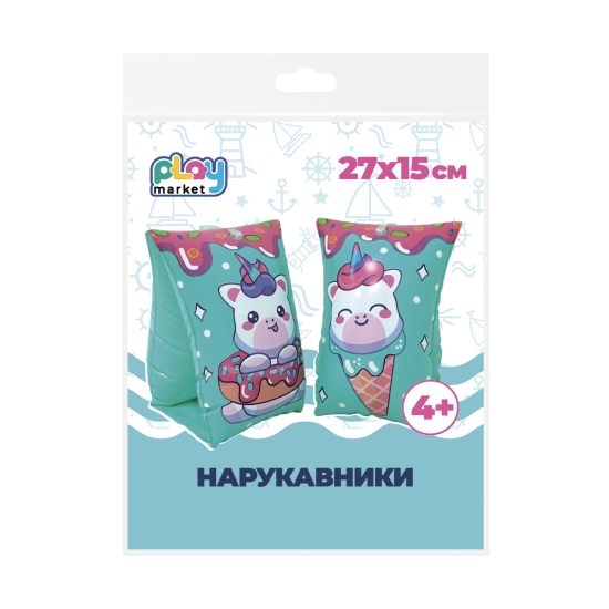 Детские нарукавники для плавания Единорог ПВХ 23x16 см разноцветные