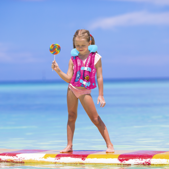 Надувной спасательный жилет Котик ПВХ 45x44 см разноцветный