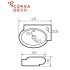 Раковина Corsa Deco WX300 43 см подвесная белая (ABWX3-43S)