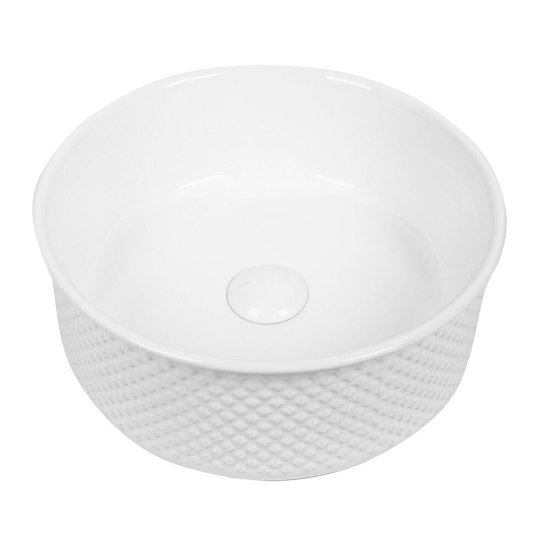 Раковина Corsa Deco Crystal 38 см накладная белая (ABCR38)