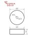 Раковина Corsa Deco Crystal 38 см накладная белая (ABCR38)