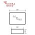 Раковина Corsa Deco WX200 40 см накладная белая (ABWX40R)